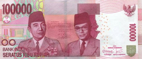 P153 Indonesia 100000 Rupiah Year 2014